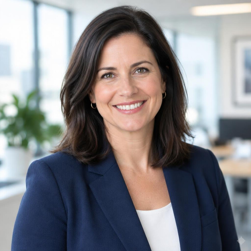 Portrait of a smiling businesswoman in a blazer