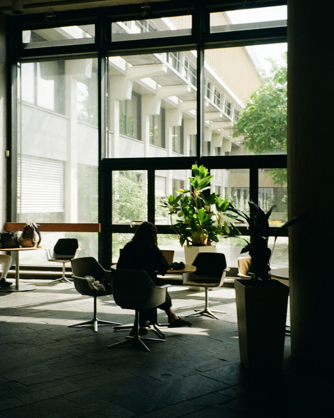 person reflecting in quiet space